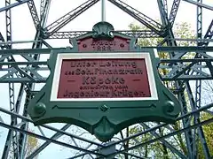 Plaque de construction.