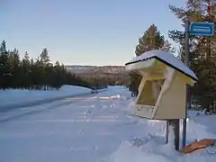 La E75 à Inari en Finlande.