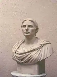 Buste de Tanaquil servant de modèle au moulage en plâtre réalisé en 1866.