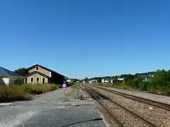 Les voies en direction de Périgueux.