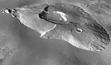 Vue en perspective de Tharsis Tholus.