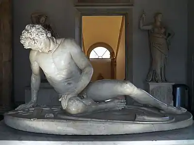 Galate mourant du groupe votif d'Attale Ier, Pergame. Marbre, H. 93 cm. (/original 225-200). Musée du Capitole