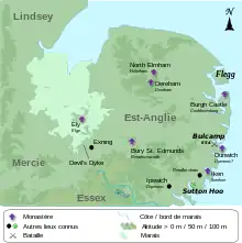 Carte situant les lieux mentionnés dans l'article