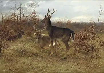 Trois cerfs dans un bois, 1875,collection privée, vente 2005.