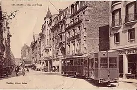 Vue ancienne avec le tram.