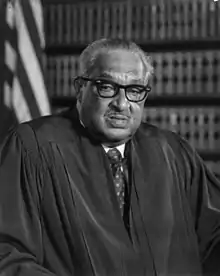 Thurgood Marshall, premier Afro-Américain juge à la Cour suprême des États-Unis (1967-1991).