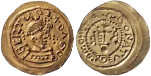 Tiers de sou de Dagobert Ier.