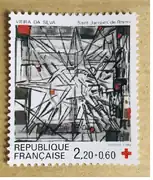 Timbre Vitrail Viera Da Silva Saint jacques de Reims.