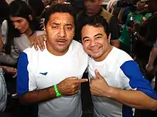 Shaolin, avec sonami humoriste Tiririca, à gauche.