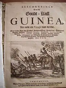 Page de titre d’un livre décrivant la Côte de l'Or.