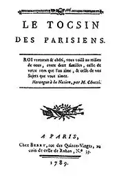 Le tocsin des Parisiens