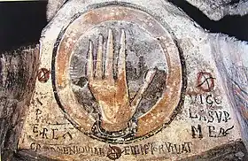 Les décors d'une des tombes (VIIIe siècle).