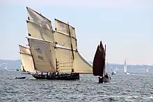 La bisquine La Cancalaise et la chaloupe Eulalie.