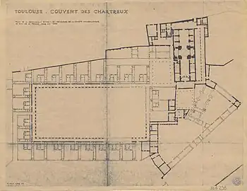 Plan du monastère en 1885