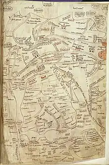 Une carte détaillée de la Palestine du 12e siècle