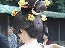 Chignon de geisha, détail de dos.