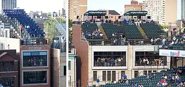 Tribunes sur les toits à Wrigley Field