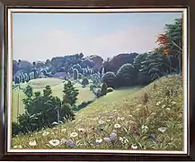 peinture d'une cascade