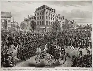 Entrée triomphale des troupes allemandes dans Paris.