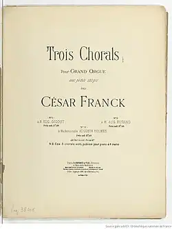 Page de titre de la partition.