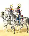 Trompettes de cuirassiers en 1824