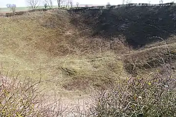 Etat du cratère en mars 2022.