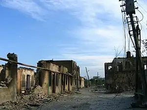 Destruction à Tskhinvali.