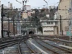 Le tunnel de Saint-Irénée, depuis la gare de Lyon-Perrache