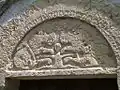 Le tympan de l'église Saint-Martin.