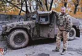 Un Humvee de la brigade, en octobre 2022.