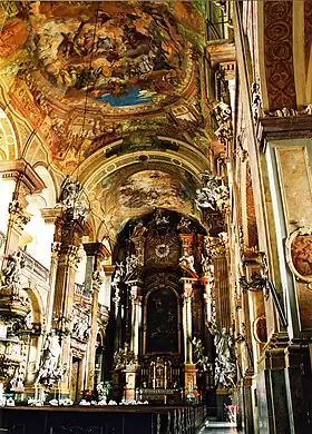 Intérieur de l'église des jésuites de Breslau