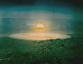 L'explosion vue du ciel.