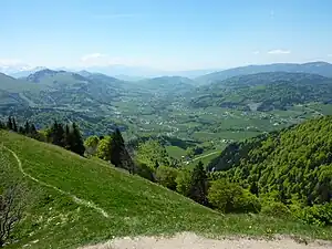 Vue de la vallée Verte depuis le sommet du mont Forchat.