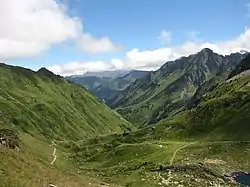 Vallée d'Ilhéou depuis le lac Noir d'Ilhéou