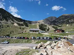 Vue aérienne de la station.
