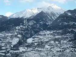 Le Valsavarenche vu du Bois de la Tour (Saint-Nicolas)