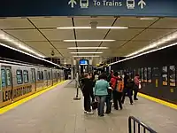 Le quai de la Canada Line.