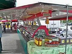 Stand d'olives et huiles d'olive