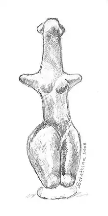 Vue d'ensemble de la Vénus de Langenzersdorf.