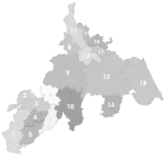 Municipalités de la région Huasteca Baja