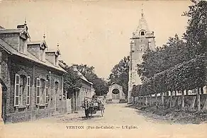 La rue de l'église vers 1910.