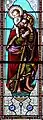Vitrail représentant saint Christophe portant le Christ avec le monogramme d'Henri Feur