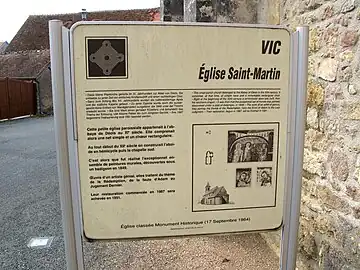 Le panneau d'information, en 2008.