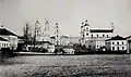 Vue de la place du Marché à Vitebsk avec l'église de la Résurrection, 1867.