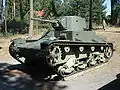Char Vickers 6-ton finlandais (T-26E). Ce char a été réarmé avec un canon soviétique de 45 mm canon capturé dans une tourelle T-26 pendant la Seconde Guerre mondiale.