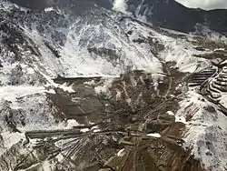 Vue de la partie amont de la vallée depuis le funitel de Hakone.