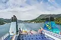 Vue depuis un navire Interislander