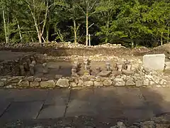 Aile ouest, vue générale, avec le système d’hypocauste.