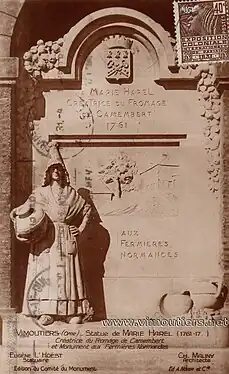 Monument à Marie Harel, créatrice du camembert, ou, La Fermière normande, 1928, Vimoutiers.