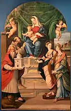 Madone à l’Enfant avec saints, Vincenzo Pagani, 1550